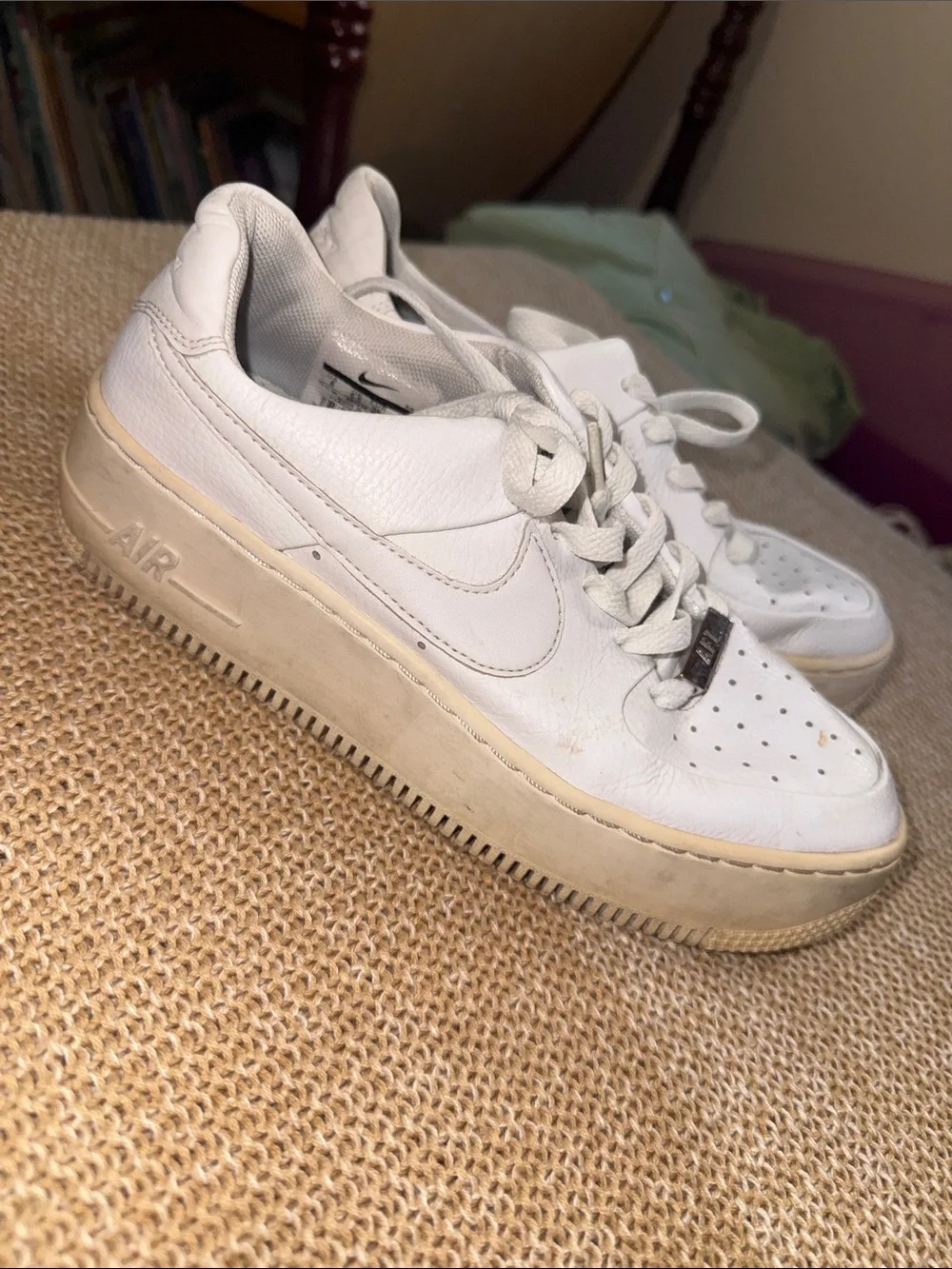 Nike Women’s White Leather Low-Top Sneakers